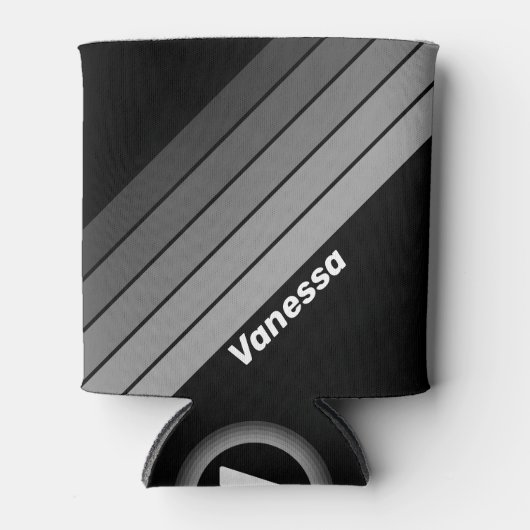 Dark Gradient Rainbow with Name 缶クーラー (正面)