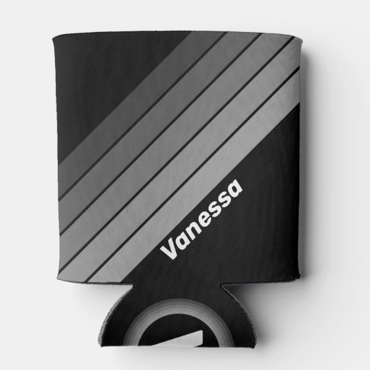 Dark Gradient Rainbow with Name 缶クーラー (裏面)