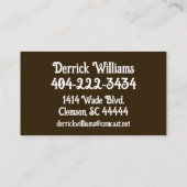 DARK GRAIN BUSINESS CARD 名刺 (裏面)