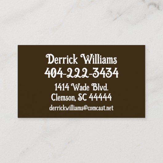 DARK GRAIN BUSINESS CARD 名刺 (裏面)