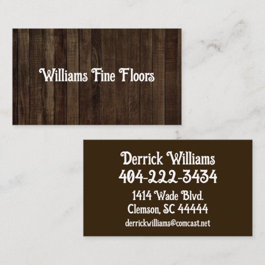 DARK GRAIN BUSINESS CARD 名刺 (正面/裏面)