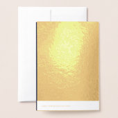 Dark Gray Blue Custom Personalized anniversary 箔カード (裏面封筒付き)