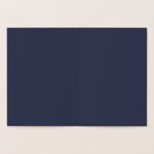 Dark Gray Blue Custom Personalized anniversary 箔カード (内部)