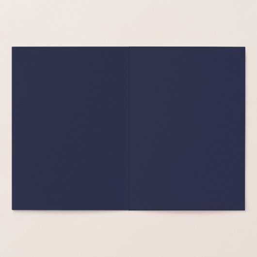 Dark Gray Blue Custom Personalized anniversary 箔カード (内部)