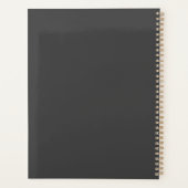Dark Gray Elegant Custom Notebook – Sleek  プランナー手帳 (裏面)