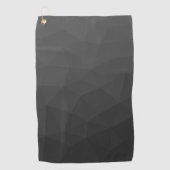 Dark gray gradient geometric mesh pattern ゴルフタオル (正面)