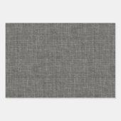 Dark Gray Linen ラッピングペーパーシート (正面3)
