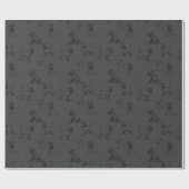 Dark Gray Miniature Schnauzer Line Art Pattern ラッピングペーパー (フラット)