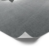 Dark Gray Stars in the Night Sky Poster ポスター (角)