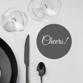 Dark Gray Wedding Cocktail Coaster ラウンドペーパーコースター