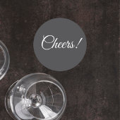 Dark Gray Wedding Cocktail Coaster ラウンドペーパーコースター