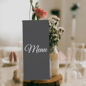 Dark Gray Wedding Menu Card メニュー
