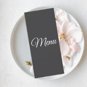 Dark Gray Wedding Menu Card メニュー