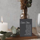 Dark Gray Wedding Table Number Card テーブルナンバー