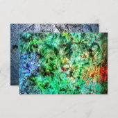 Dark green abstract invitation,Calm green abstract 招待状 (正面/裏面)