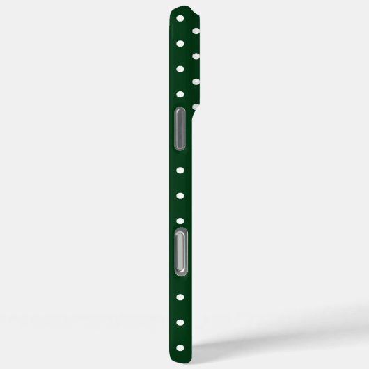 Dark Green and White Polka Dot Pattern Case-Mate iPhoneケース (裏面 / 右)