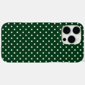 Dark Green and White Polka Dot Pattern Case-Mate iPhoneケース (裏面 (横))