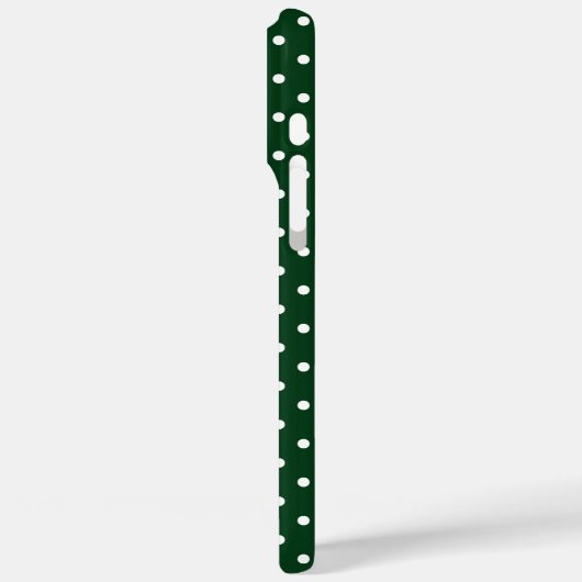Dark Green and White Polka Dot Pattern Case-Mate iPhoneケース (裏面 / 左)