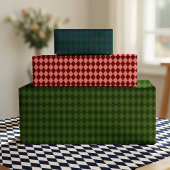 Dark Green Argyle Wrapping Paper ラッピングペーパー
