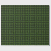 Dark Green Argyle Wrapping Paper ラッピングペーパー (フラット)