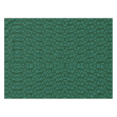  Dark Green Background with Teal Botanical Leaves テーブルクロス (正面(横))