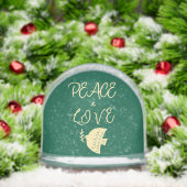 Dark Green & Butter Yellow Photo Peace Love Dove (クリスマス)