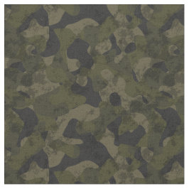 Dark Green Camo Abstract ファブリック