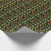 Dark Green Christmas Abstract Pattern ラッピングペーパー (角)
