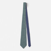 Dark Green Damask Pattern - Neck Tie ネクタイ (正面)