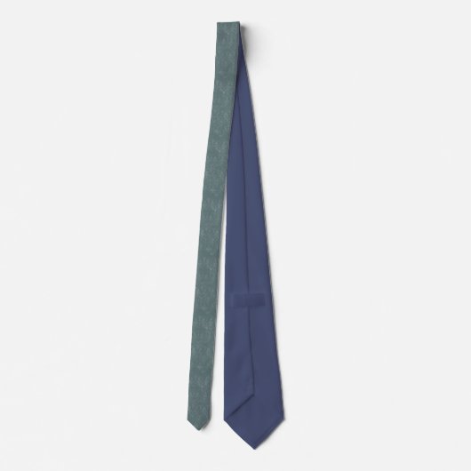 Dark Green Damask Pattern - Neck Tie ネクタイ (裏面)