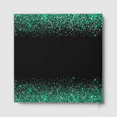 Dark Green Dress Faux Glitter Sweet 16 Birthday ゲストブック (裏面)