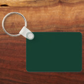 Dark Green Elegant Casual Own Name Handwriting キーホルダー (裏面)