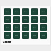 Dark Green Elegant Casual Own Name Handwriting スクエアシール (シート)