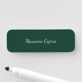 Dark Green Elegant Casual Own Name Handwriting 名札 (インサイチュ)