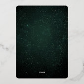 Dark Green elegant EID MUBARAK Invitation 箔シーズンカード (裏面)