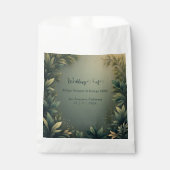 dark green elegant nature wedding フェイバーバッグ (正面)