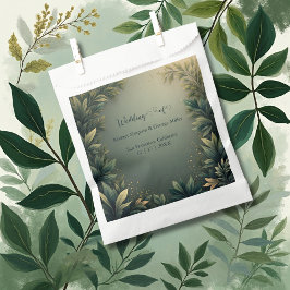 dark green elegant nature wedding フェイバーバッグ