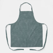 Dark Green Floral Damask Pattern - Apron エプロン (正面)