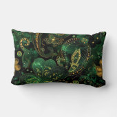 DARK GREEN & GOLD IRISH THEMED GLITTER LOOK  ランバークッション (裏面)
