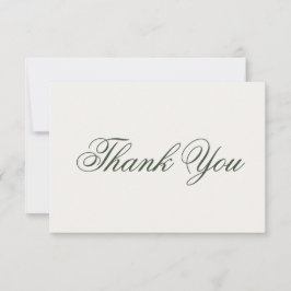 Dark Green Greenery Wedding Thank You Card サンキューカード