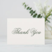 Dark Green Greenery Wedding Thank You Card サンキューカード (スタンド正面)