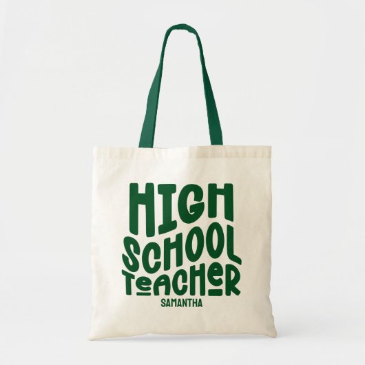 Dark Green High School Teacher   トートバッグ (正面)