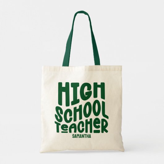 Dark Green High School Teacher   トートバッグ (裏面)
