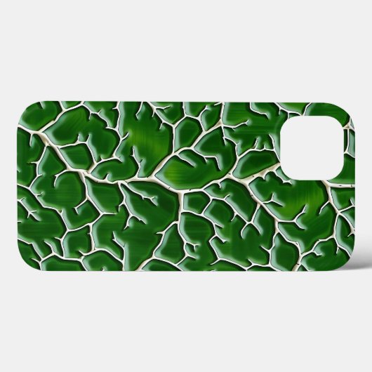Dark Green iPhone Case Vein Texture Design Case-Mate iPhoneケース (裏面 (横))