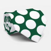 Dark Green Jumbo Polka Dots Custom Necktie ネクタイ (ロール)