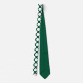 Dark Green Jumbo Polka Dots Custom Necktie ネクタイ (裏面)