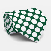 Dark Green Jumbo Polka Dots Custom Necktie ネクタイ (ロール)