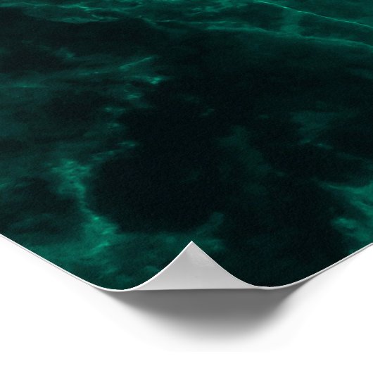 Dark green marble texture ポスター (角)