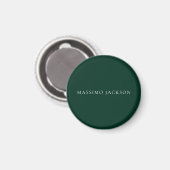 Dark Green Minimalist Plain Modern Aesthetic Look マグネット (正面/裏面)