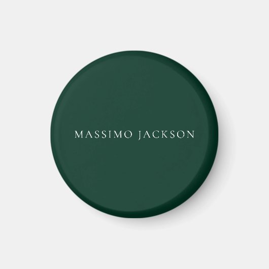 Dark Green Minimalist Plain Modern Aesthetic Look マグネット (正面)